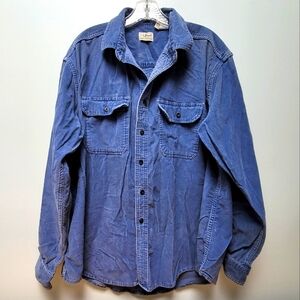 L.L. BEAN | Blue Corduroy Buttondown, Sz. L